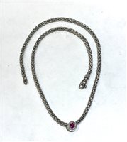 Collana Fope Donna in Oro bianco Rubino 812 BRUB AU B 18.20